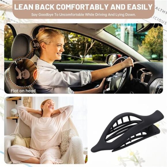 French hair clips set 6pcs side slide volume clips no slip grip for thick thin h - Picture 2 of 7